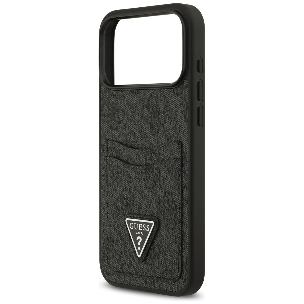 Etui Guess 4G Double Card Triangle do iPhone 17 Pro Max czarny